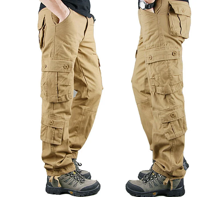 Buy Choco Brown Black Contrast 8 Pocket Cargo Trousers Online in Pakistan   Shopismpk