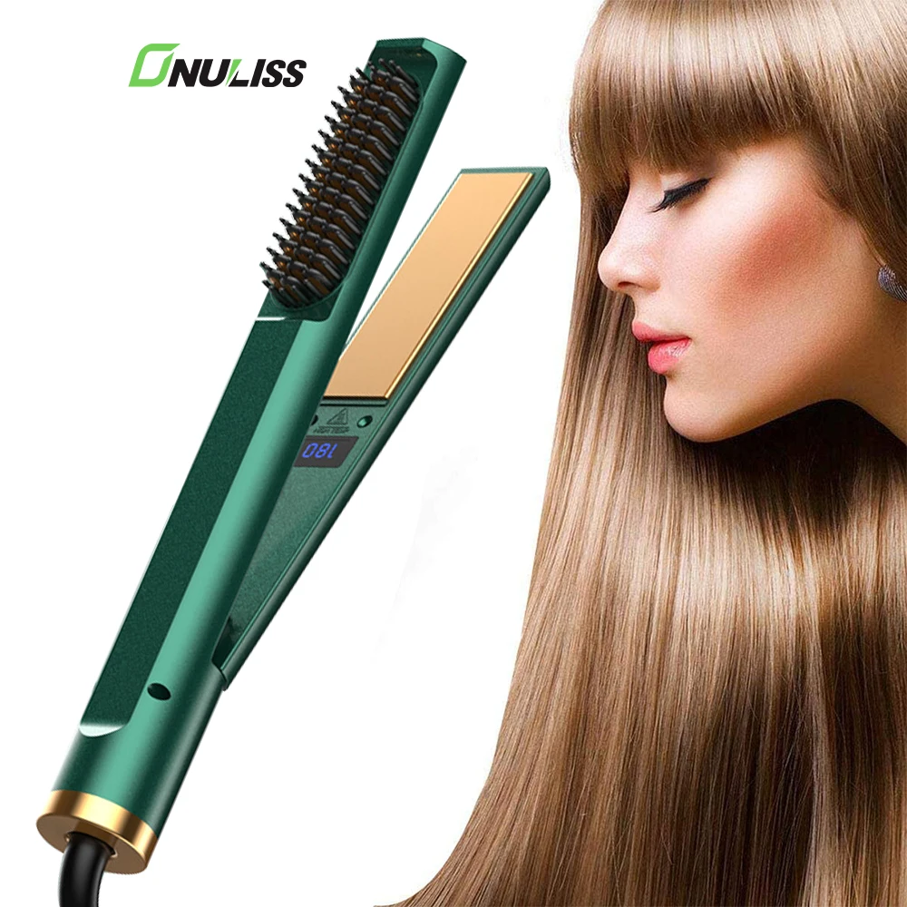 Professional Electric Hair Crimper Planchas De Cabello Steam Permanent Hair Straightener Brush Comb 