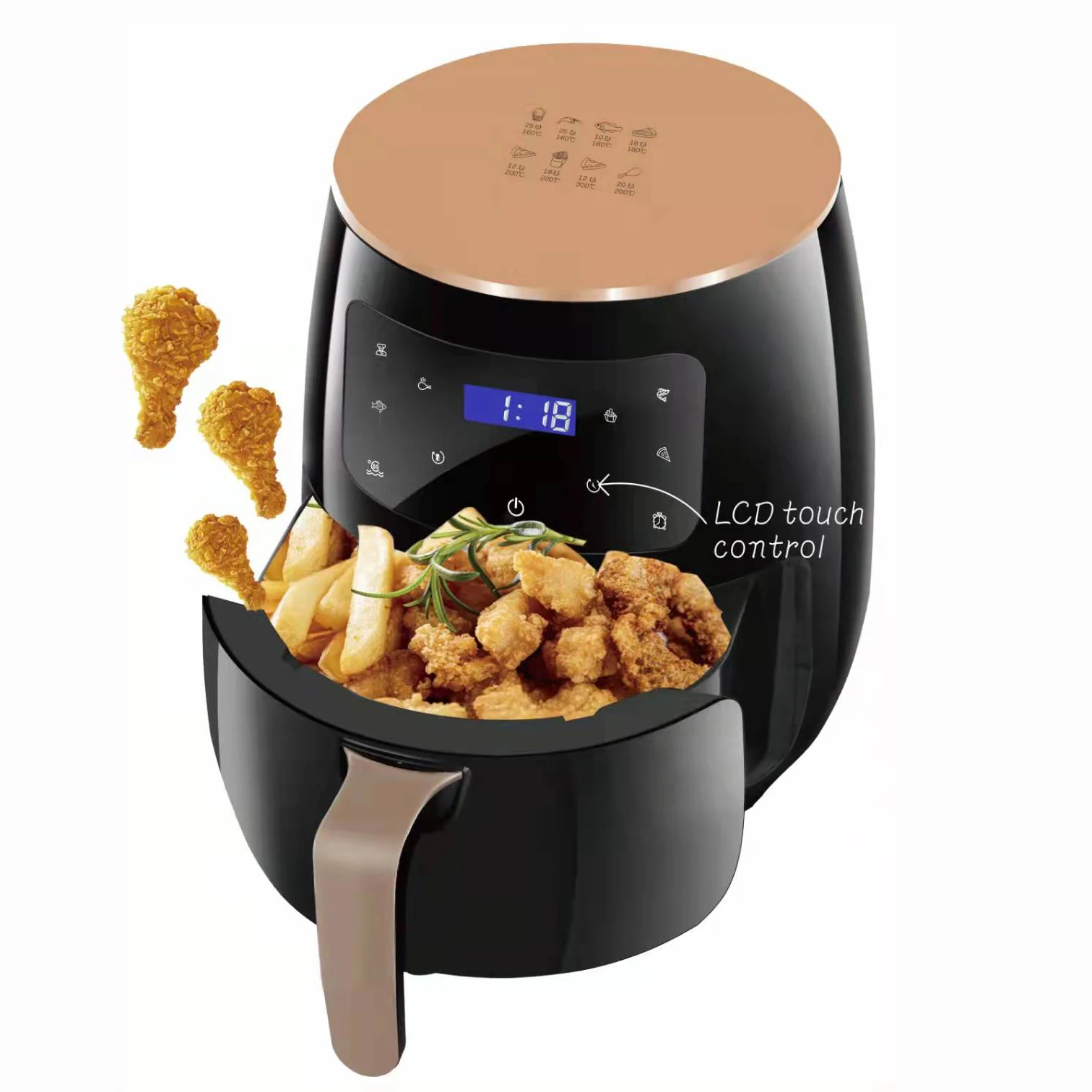 Electric Digital Deep Cooking Oil Free Air Fryer 6L Healthy Electric Fryer Cooking Chicken Air Fryer