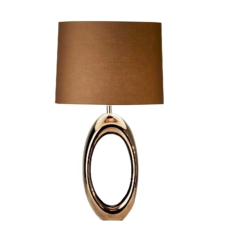 Chrome Plated Oval Table Lamp