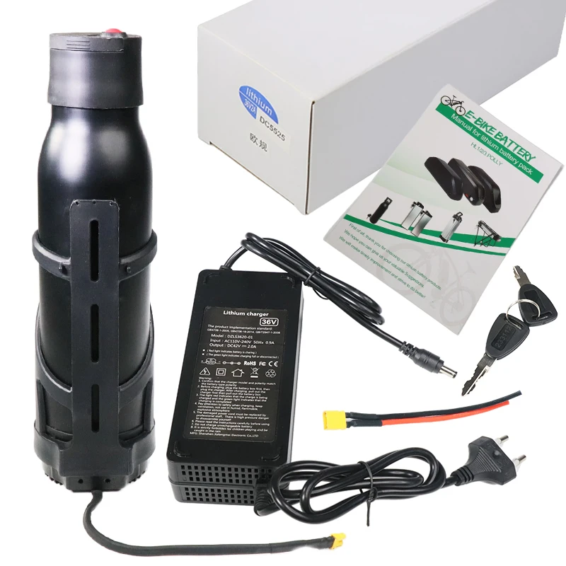 Nuevo Paquete de Batería 36V 6AH con Forma de Botella de Agua para Bicicletas Eléctricas con Opciones de 6ah 14ah 8ah 10ah 11.6ah