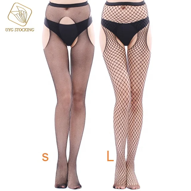 Женские сетчатые колготки с высокой талией