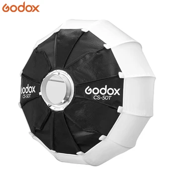 Godox CS-50T 50cm Lantern Quick-install Portable Round Shape Softbox Light for Bowens Mount Studio Flash Live LED Light