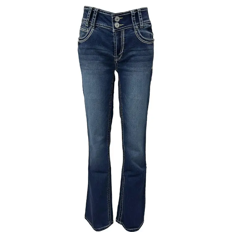 Wholesale Women's Elastic High Waist Skinny Jeans Solid Color Denim Trousers Loose Pencil Pants for Ladies