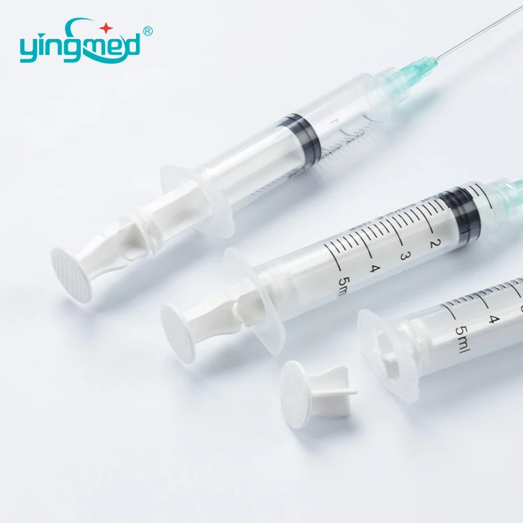 Medical Disposable Sterile Self Destructive Syringe Vaccine Injection Syringe with Needle
