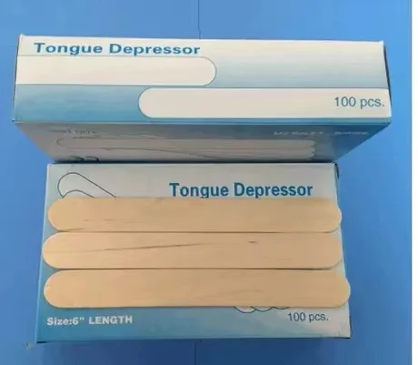 Low Price Medical Use Tongue Depressors Colored Disposable 6 Inch Non-Sterile Bulk Wooden Tongue Depressor
