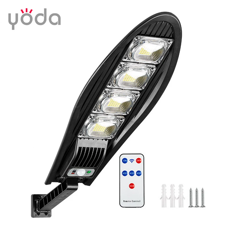 Wireless Remote Control IP65 Outdoor Sensor Garden 20w 40w 60w 80w Rechargeable  Cob Smd Solar Induction Street Light