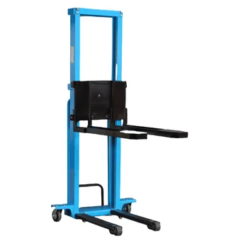 1000Kg Self Loading Portable Lifting Stacker Mini Small Hand Manual Semi Electric On-Board Forklift