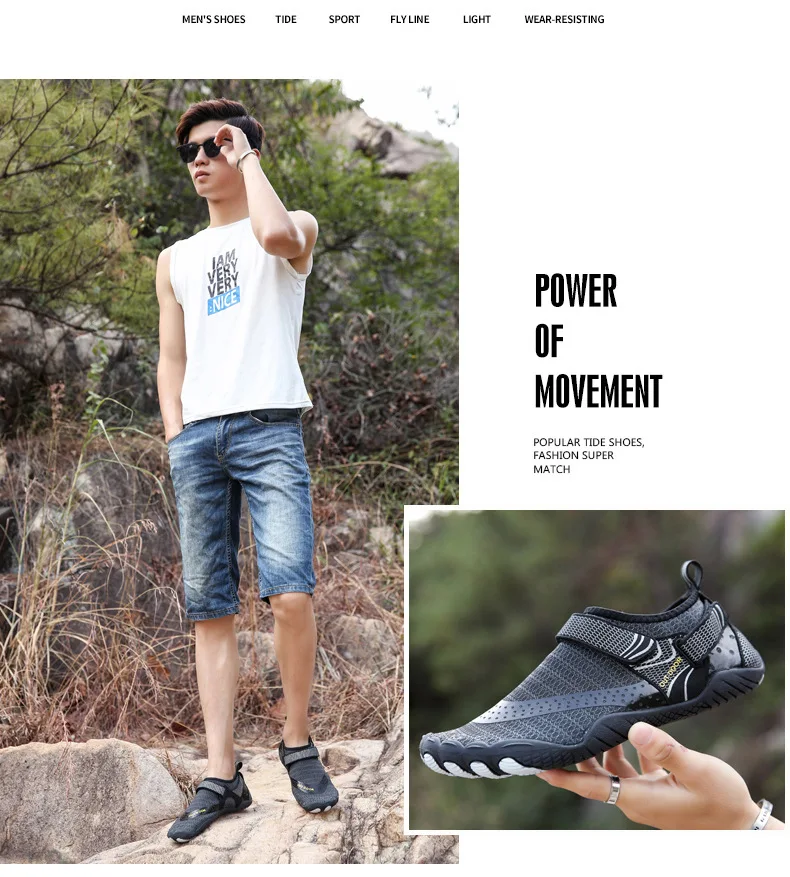 Anti Slip 5 Fingers Seaside Ocean River Kayaking Creek Shoes Quick Dry Barefoot Wading Swim Water Sport Beach Aqua Shoes