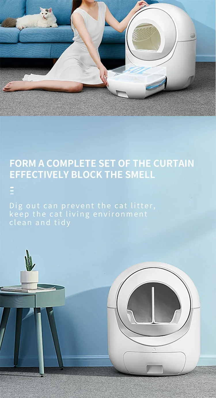 2023 Hot Automatic Cat Litter Toilet Furniture Auto Smart Intelligent ...