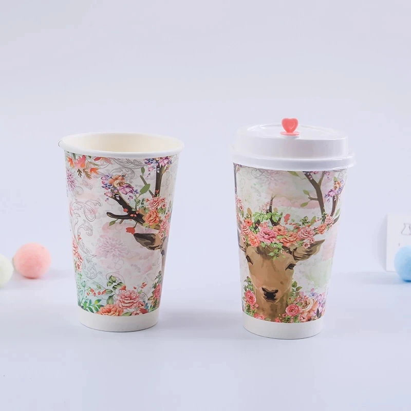 7oz Paper Raw Material 9oz Coffee Cup And Lid