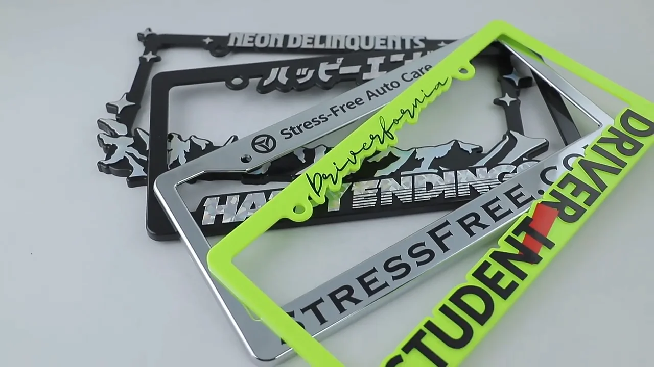 Usa Custom Plastic License Plate Frame Car Licence Plate Frame Black Buy License Plate Frame