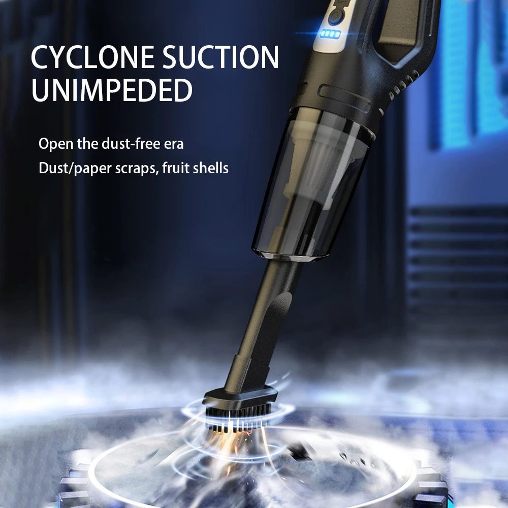 Car Vacuum Cleaner Cordless Rechargeable Portable Handheld 120W Wet Dry High Suction 1800mAh Battery Use Vehicle Home Office Pet - view 5