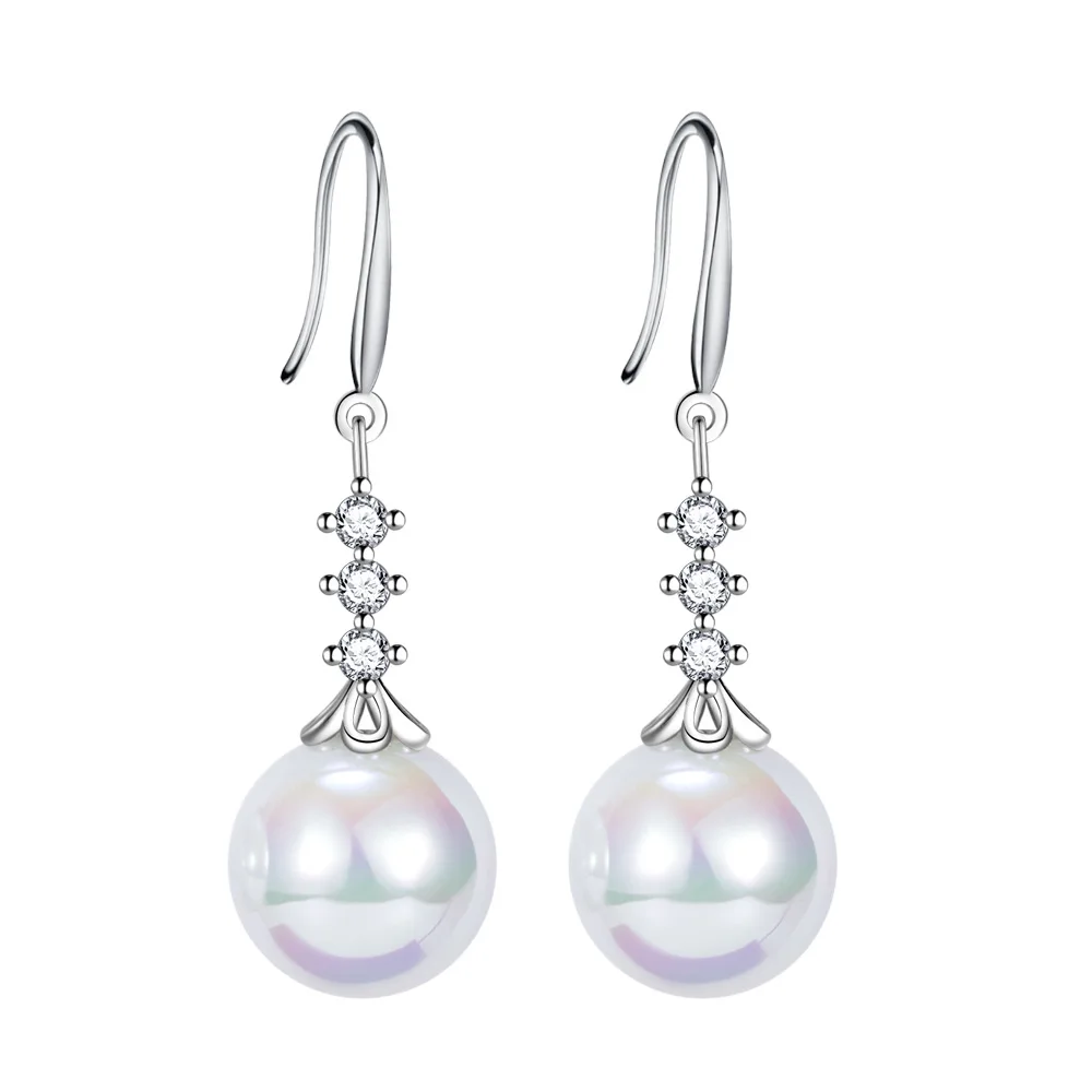 2025 New Romantic Pearl Zircon Water Drop Earrings