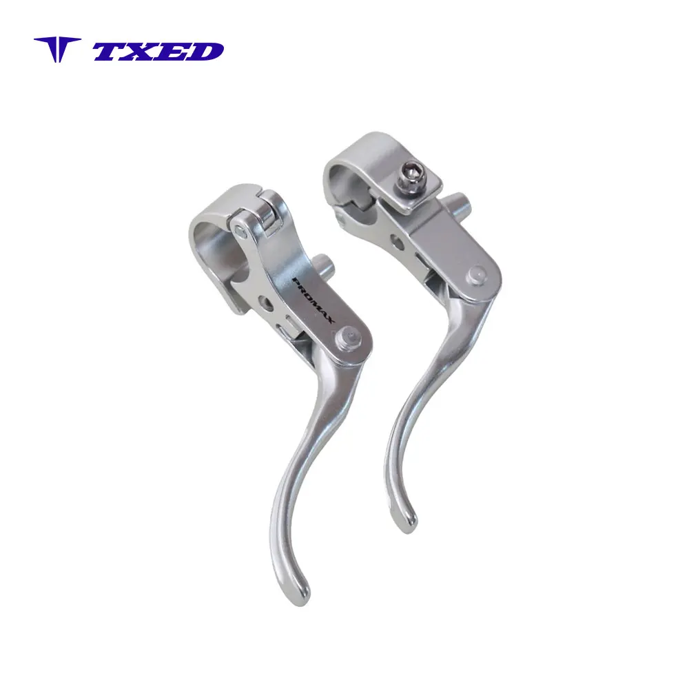 Bicycle Brake Lever Three Finger Full Aluminum Alloy Silver for Caliper Brake 22 2MM Handlebar Clamp Ergonomic Control