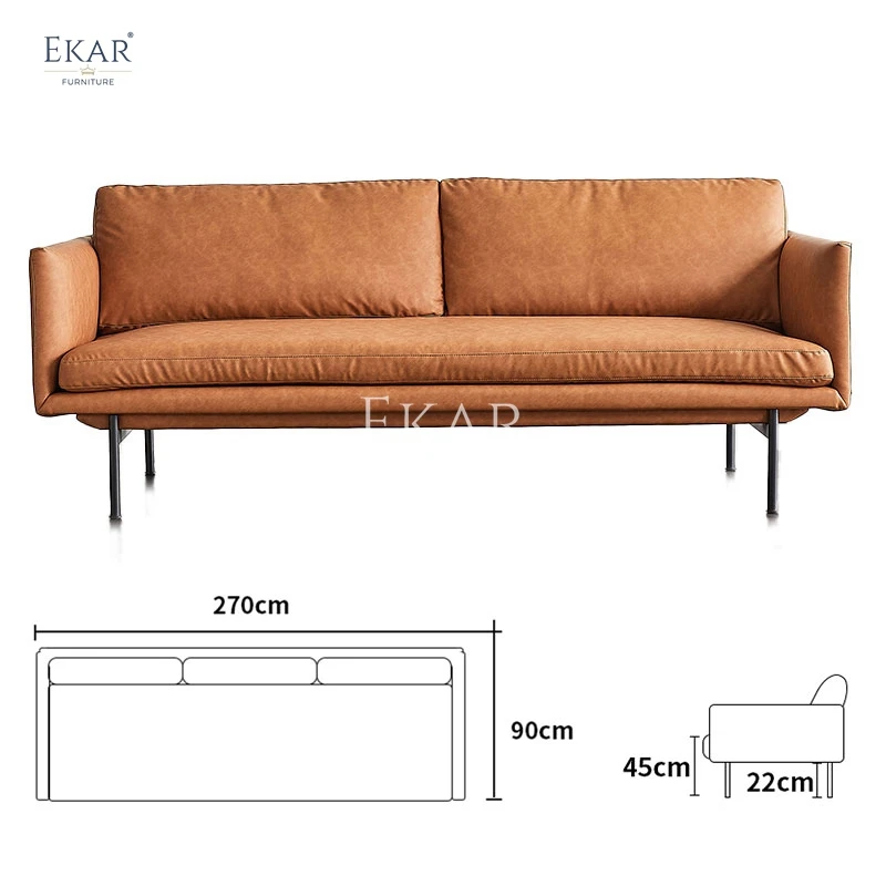 product new design ekar imported russian larch and oil wax leather living room sofa-66