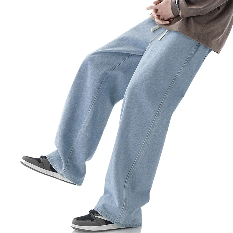 Wholesale Custom New Style Men Denim Jeans Loose Straight-leg