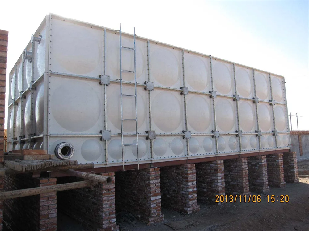 FRP Sectional Square Water Storage Tank for Fire and Water Treatment