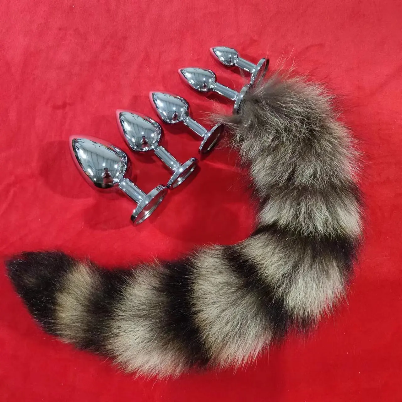2023Metal Sexy Fox Tail Insert Sex Toy Metal Anal Raccoon Tail Insert Anal  Plug