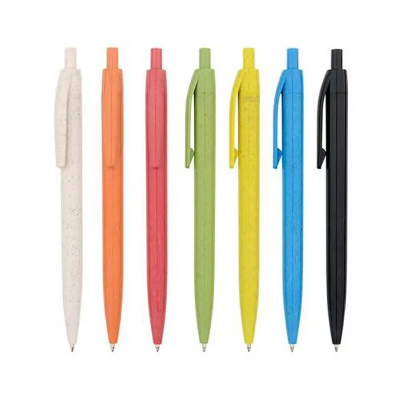 Custom Logo Ballpoint White Plastic Pen 1.0mm Writing Width for Business or Promotion Gift