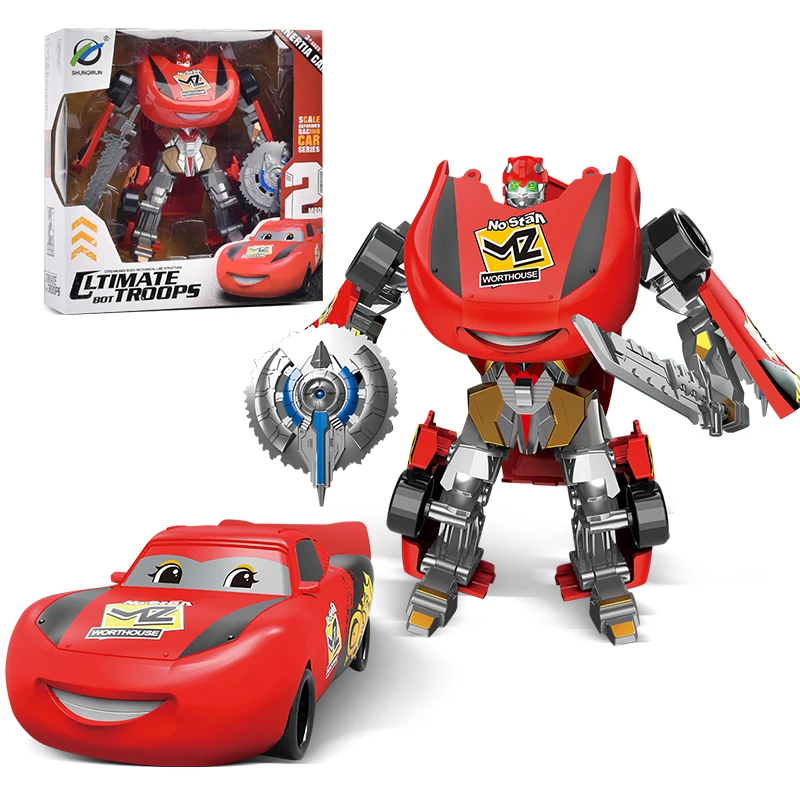 TransformedToy Car Deformation Toys Transformed Robot Plastic Robot Transformation Race Car