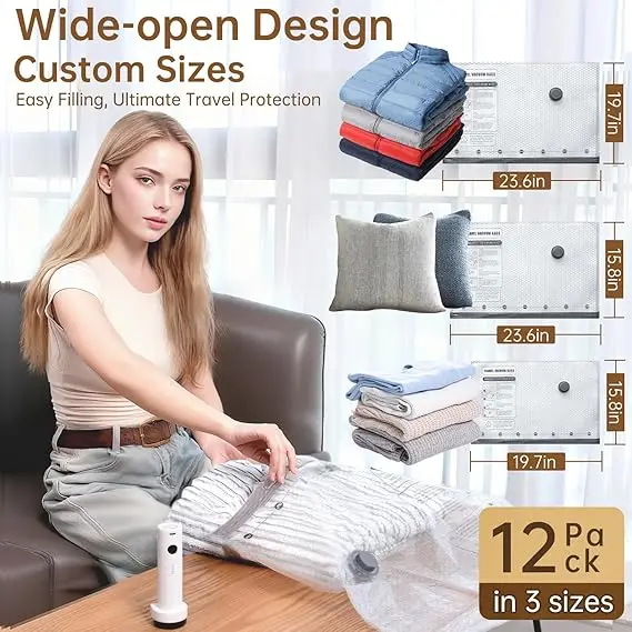 High-Performance Travel Compression Bag Waterproof and Anti-Damp Vacuum Storage to Protect Stored Items From Moisture