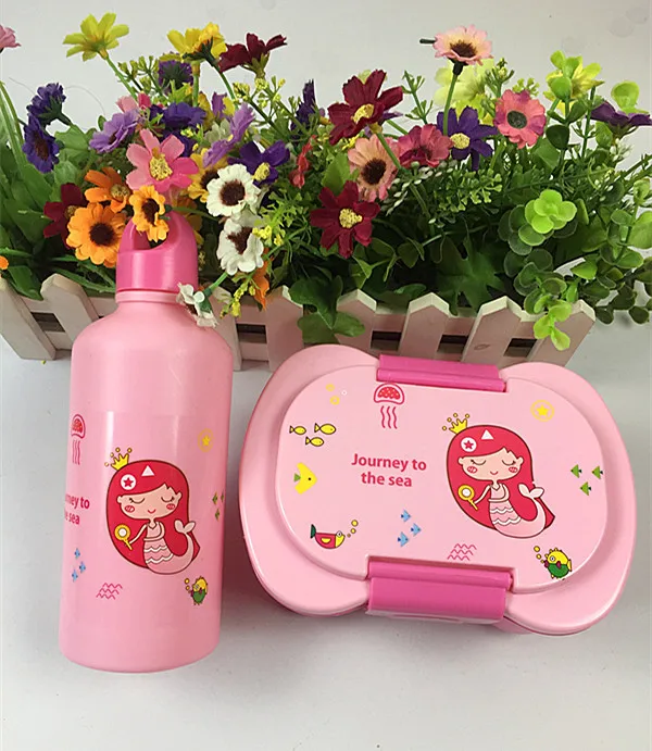 2023 Hot Selling Cute Children's Lunch Box With Water Bottle Portable