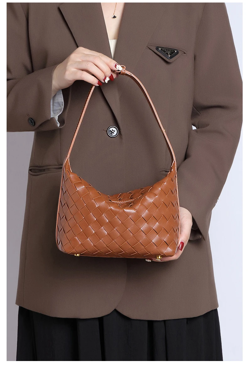 Fashion Women Woven Adjustable Handle Woven Hobo Bags for Ladies Casual Elegant Shoulder Bags From Guangzhou Hand Bags Factory
