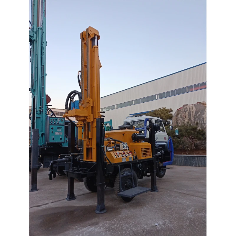 
 200 m depth hydraulic percussion truck mounted water well drilling rig