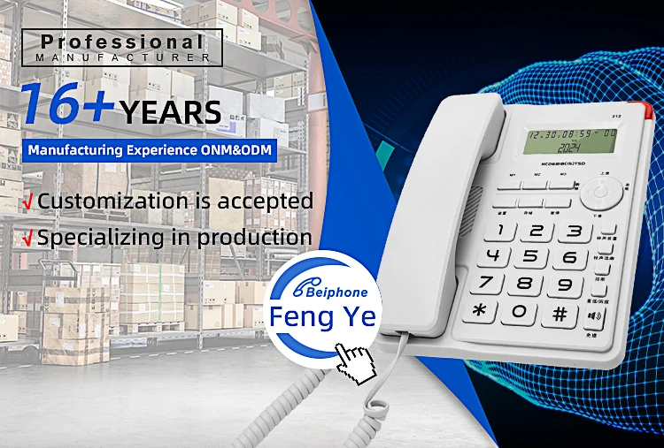Small Corded Table Telephone - Ideal for Hotels and Homes