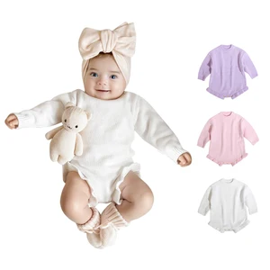 2026 Luxury Warm Winter Fall Newborn Knitwear Cotton Clothes Baby Boys Girls Sweater Neutral Chunky Unisex Baby Girls Jumper