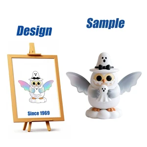 Shengye Factory Make Your Own Halloween Owl Ghost Vinyl Toy Custom PVC Resin 3d Art Action Figure Toys With Collectible Box