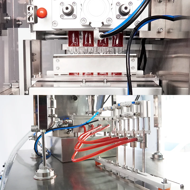 Multi Line Functional Soya Sauce Packing Machine Equipment Mustard Oil Sachet Filling Sealing Packaging Machine