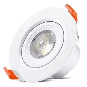 Vertak Round Hotel Recessed Led Downlight Anti Glare Plastic Fixture Ceiling Downlight
