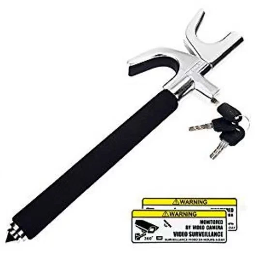 Antivol Voiture Avec 3 Clés, Serrure Portable De Fixation Sur Roue