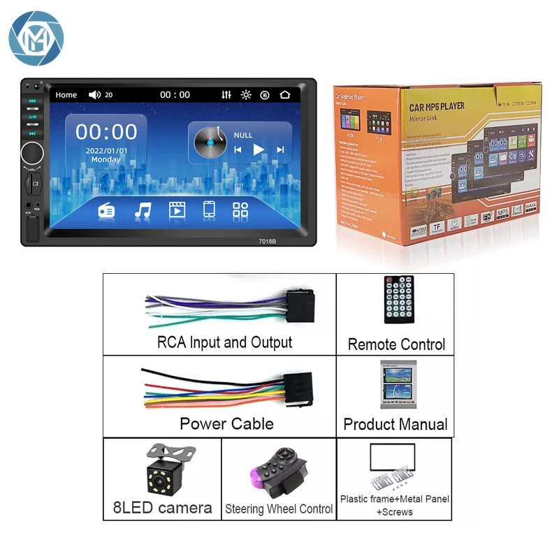 Hengmao New 7018b 7inch 2din Mp5 Dvd Video Player Multimedia Bt Fm