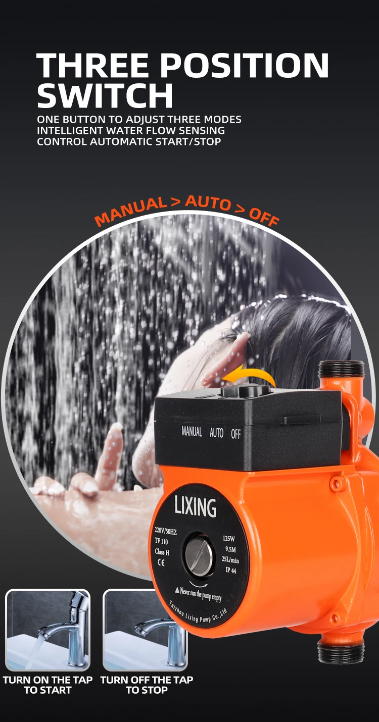 LPA15-110Copper Bomba blindada para torneira de cozinha Bomba quente e fria para aquecedor