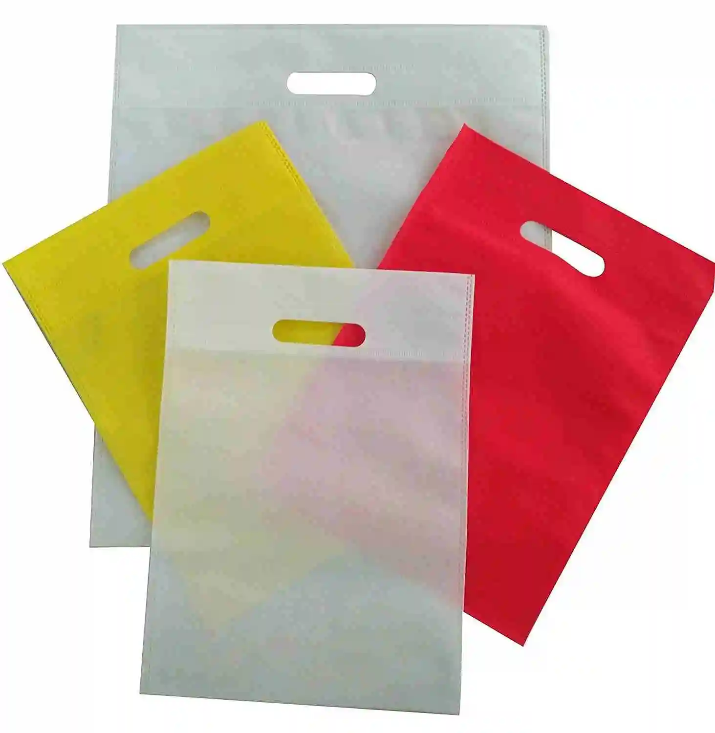 Eco-Friendly Custom Logo Printed Die Cut Non-Woven Bag Promotion Gift Bag for Shopping Packing Plastic Type PE Usage Garment