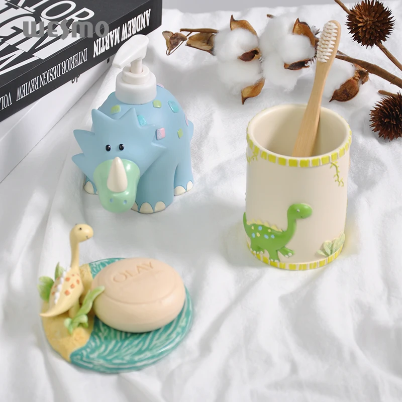 Cute Kid Style Three Pieces Bathroom Accessories Sets For Children Baby