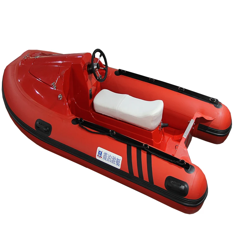 Factory Direct Sale PVC hypalon  Popular inflatable jet speed fiberglass boat