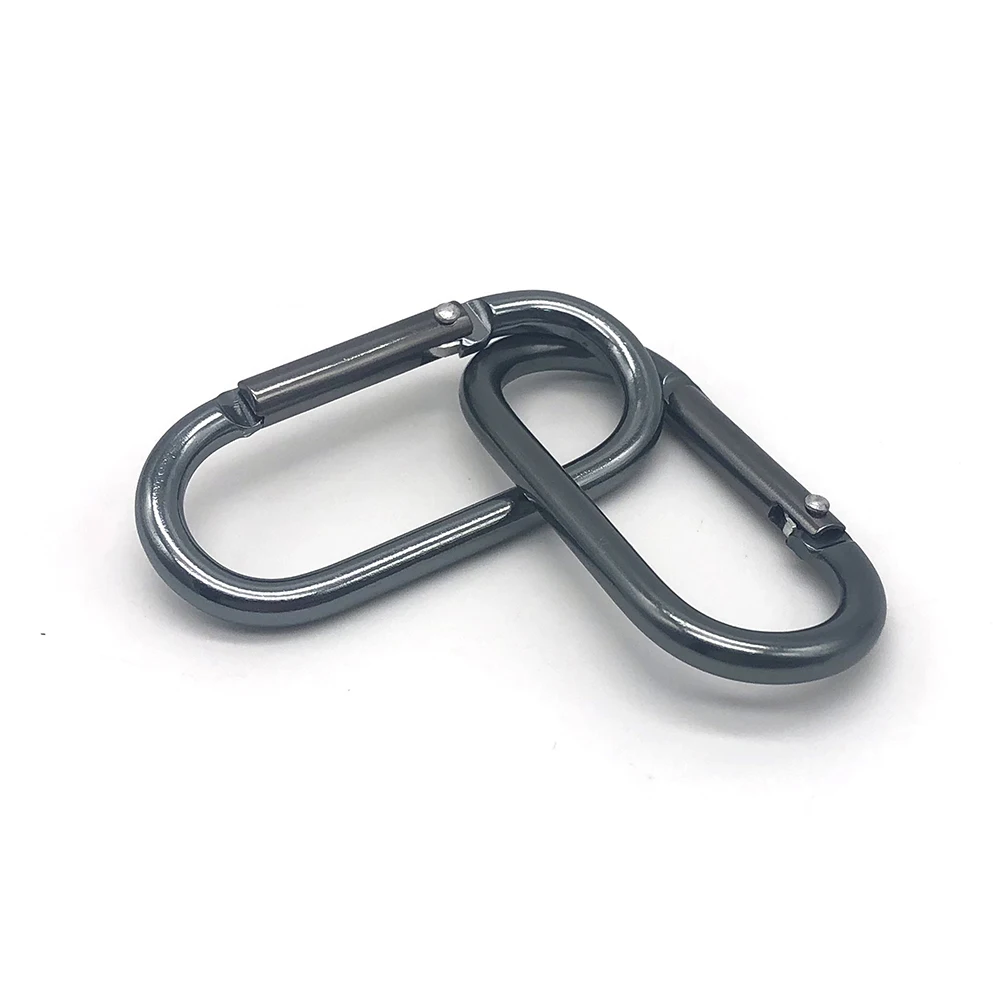 Wholesale Metal oval carabiner clasp 25KN 22kn 2kn alloy steel aluminum Carabiner 8*80 camping carabiner