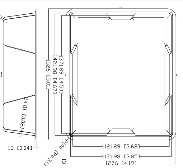 ABS пластик 50/75/100 галлонов гидропонного роста растений квадратное хранилище большое ведро
