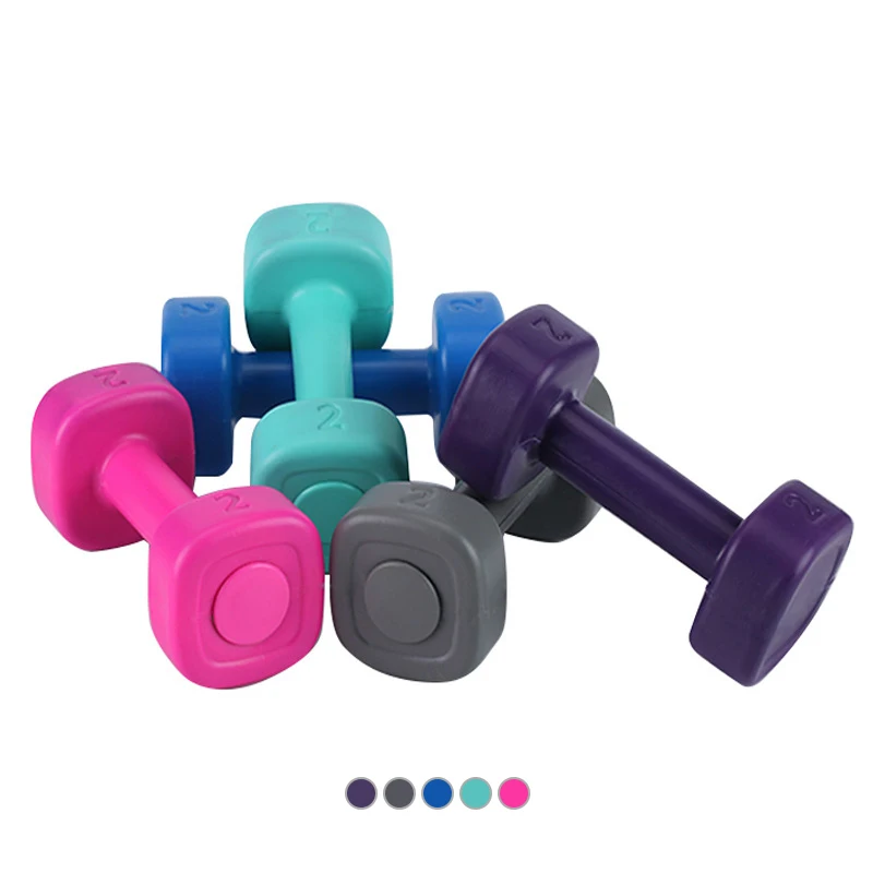 Hot Sale Colorful 2LB/PAIR Woman Dumbbell Weight Set Fitness Gym Equipment Dumbbells bar
