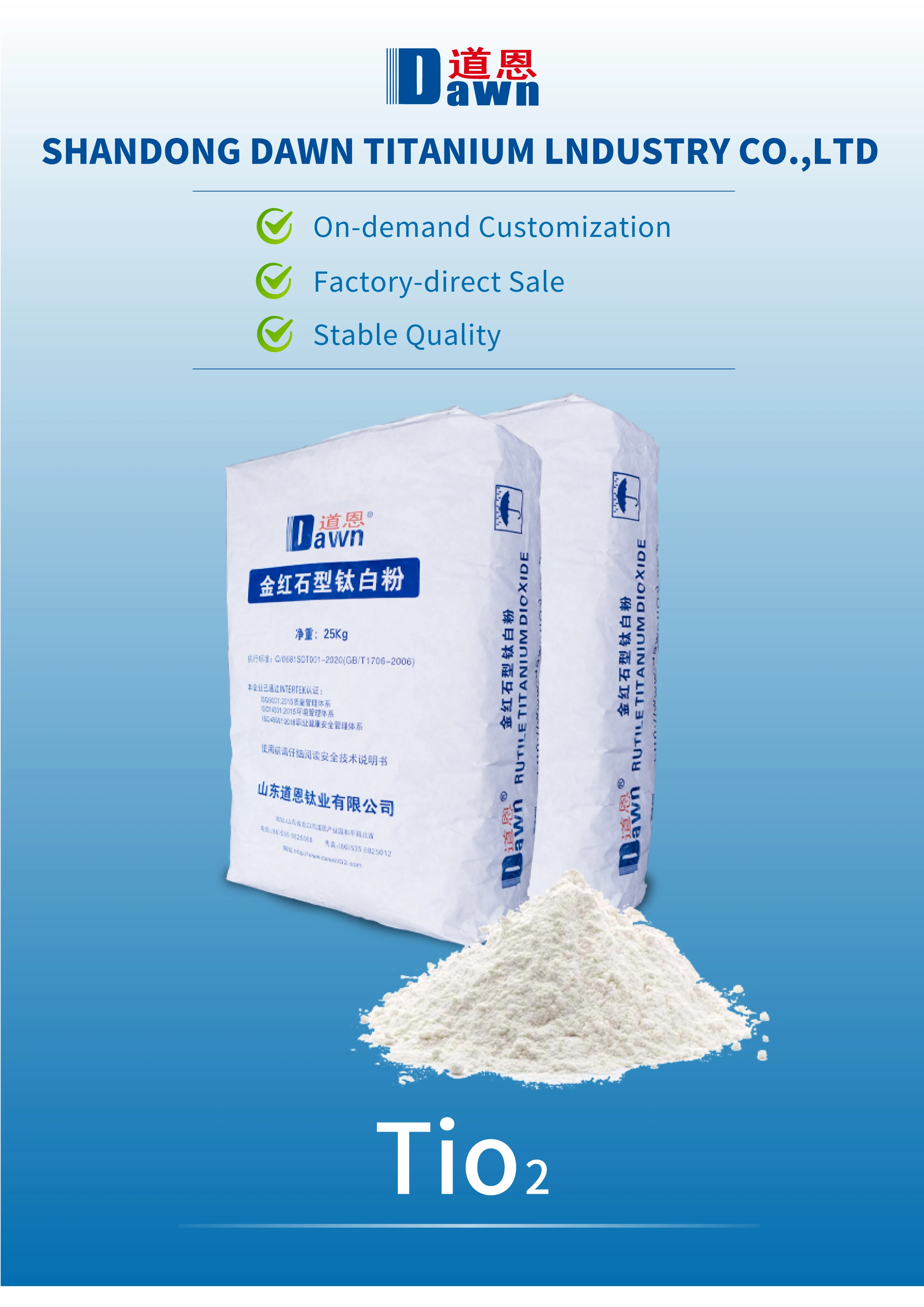 Titanium Dioxide Manufacture Tio2 Titanium Dioxide Powder Against ...