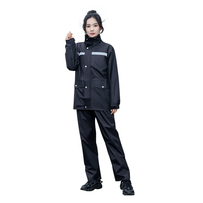 Custom Waterproof Split Raincoat Polyester Motorcycle and Bicycle Rainwear for Adults for Fishing Travel Camping Tours