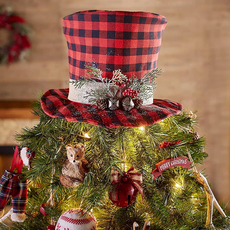 top hat on christmas tree