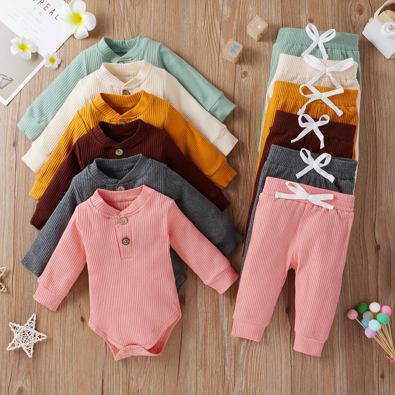 Infant Cotton Rompers Jumpsuit Unisex Baby Clothes Long Sleeve Jumpsuit