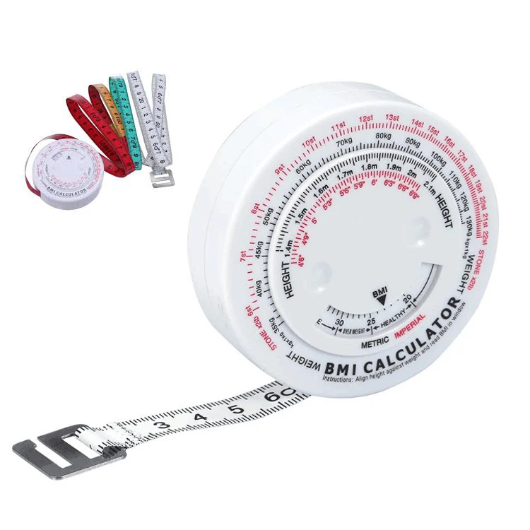 3 Pieces/lot BMI Measure Tape Calculator Health Tape Measure For