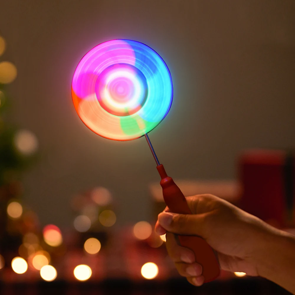Colorful LED Light-Up Fish Windmill Toy for Kids Flashes and Glows with Magic Windmill Spinner