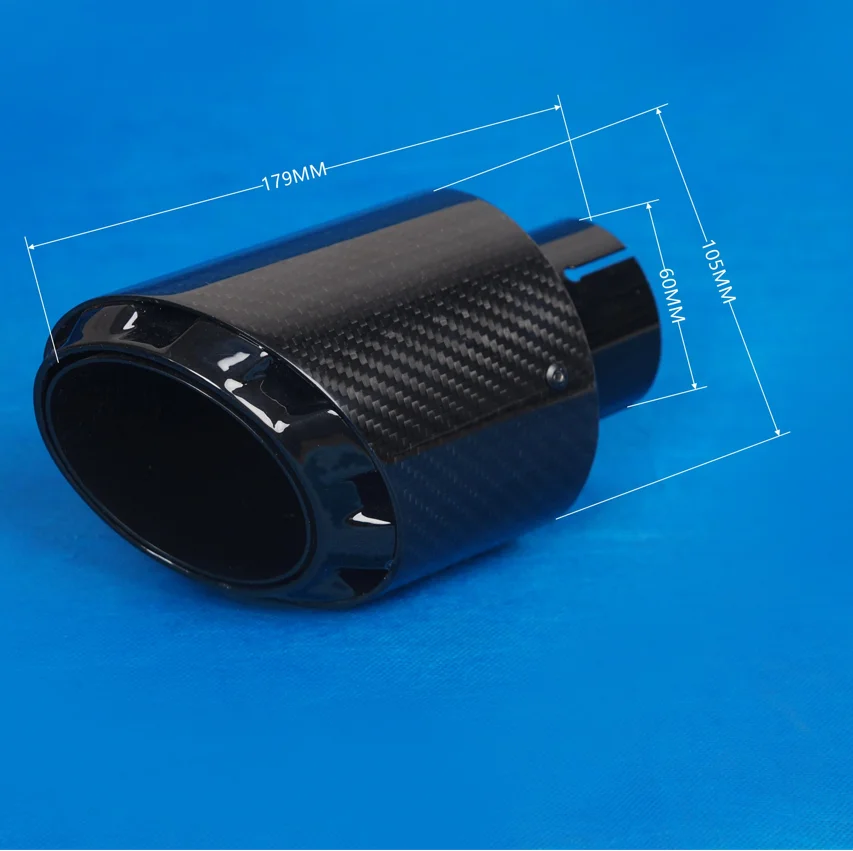 101mm Ak Carbon Fiber Exhaust Tips Pipe Gloss Black Exhaust Pipe Buy